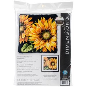 Picture of Dimensions Needlepoint Kit 14"X14"-Dramatic Sunflower Stitched In Wool