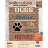 Picture of Janlynn Pallet-Ables Plastic Canvas Kit 10.5"X11.5"X1.25"-Dogs Leave Pawprints/On Heart (7 Count)
