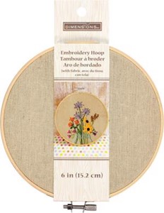Picture of Dimensions Embroidery Hoop W/Fabric 6"-Natural