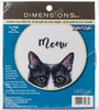 Picture of Dimensions Counted Cross Stitch Kit W/Hoop 6"-Meow (14 Count)