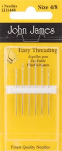 Picture of John James Easy Threading Calyxeye Hand Needles-Size 4/8 6/Pkg
