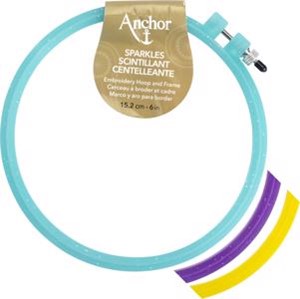 Picture of Anchor Sparkle Plastic Embroidery Hoop Assorted Colors-6" Diameter Blue, Purple Or Yellow