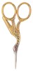 Picture of Tool Tron Red Ruby Swarovski Crystal Stork Scissors 3.5"-Gold-Plated