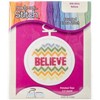 Picture of Janlynn Mini Counted Cross Stitch Kit 2.5" Round-Believe (18 Count)