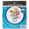 Picture of Dimensions/Learn-A-Craft Counted Cross Stitch Kit 6" Round-Summer Flowers (14 Count)