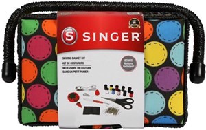 Picture of Singer Sewing Basket-7.25"X3.5"X5" Bright Dots