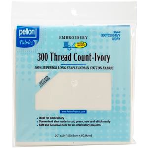 Picture of Pellon 300 Thread Count Cotton Fabric For Embroidery-Ivory 20"X24"