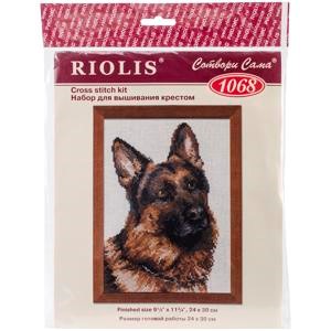 Picture of RIOLIS Counted Cross Stitch Kit 9.5"X11.75"-German Shepherd (10 Count)