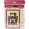 Picture of RIOLIS Counted Cross Stitch Kit 7"X9.5"-Cat With Sewing Machine (15 Count)