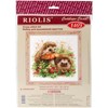 Picture of RIOLIS Counted Cross Stitch Kit 9.75"X9.75"-Hedgehogs In Lingonberries (14 Count)