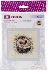 Picture of RIOLIS Counted Cross Stitch Kit 5"X5"-Hedgehog (14 Count)