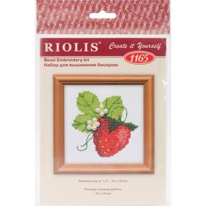 Picture of RIOLIS Counted Cross Stitch Kit 4"X4"-Garden Strawberry (14 Count)