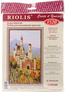 Picture of RIOLIS Counted Cross Stitch Kit 13.75"X23.5"-Neuschwanstein Castle (14 Count)