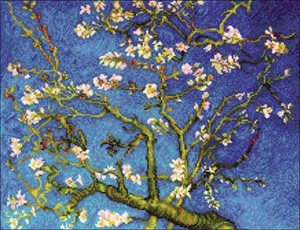 Picture of RIOLIS Counted Cross Stitch Kit 15.75"X11.75"-Almond Blossom Painting (14 Count)