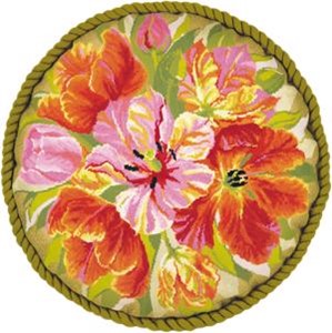 Picture of RIOLIS Cushion Counted Cross Stitch Kit 17.75"X17.75"-Tulips Cushion (14 Count)