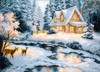 Picture of Collection D'Art Stamped Cross Stitch Kit 37X49cm-Taiga House