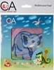 Picture of Collection D'Art Stamped Needlepoint Kit 15X15cm-Elephant