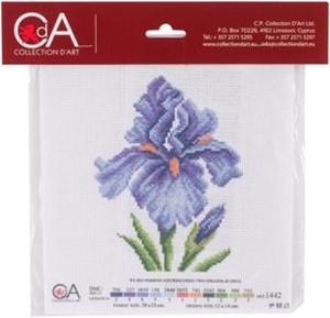 Picture of Collection D'Art Stamped Cross Stitch Kit 20X22cm-Irises