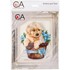Picture of Collection D'Art Stamped Needlepoint Kit 20X25cm-Puppy In Flower Pot