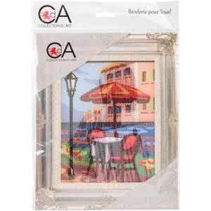 Picture of Collection D'Art Stamped Needlepoint Kit 20X25cm-Summer Cafe