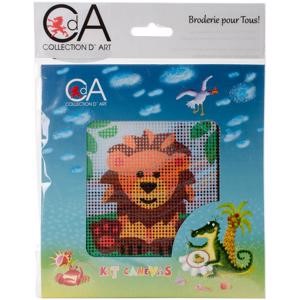 Picture of Collection D'Art Stamped Needlepoint Kit 15X15cm-Lionet