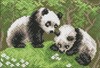 Picture of Collection D'Art Stamped Cross Stitch Kit 16X20cm-Pandas (14 Count)