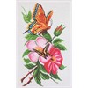 Picture of Collection D'Art Stamped Cross Stitch Kit 28X37cm-Butterfly On Flower
