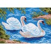 Picture of Collection D'Art Stamped Cross Stitch Kit 28X34cm-Tundra Swans