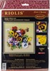 Picture of RIOLIS Stamped Cross Stitch Kit 7.75"X7.75"-Pansies Satin Stitch