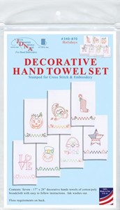 Picture of Jack Dempsey Stamped Decorative Hand Towels 17"x28" 7/Pkg-Holidays