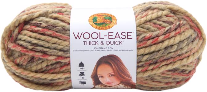 Lion Brand Wool-Ease Thick & Quick Yarn-Jam Cookie