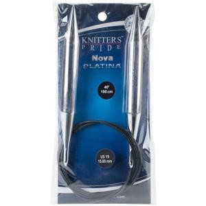 Picture of Knitter's Pride-Nova Platina Fixed Circular Needles 40"-Size 19/15mm