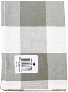 Picture of Dunroven House Flat Weave Tea Towel 20"X28"-Grey & White 3" Check