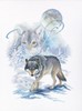 Picture of RTO Counted Cross Stitch Kit 10"X13.78"-Wolf (16 Count)