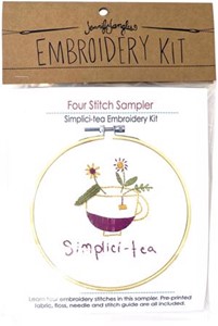Picture of Jennifer Jangles Four Stitch Sampler Embroidery Kit-Simplici-Tea
