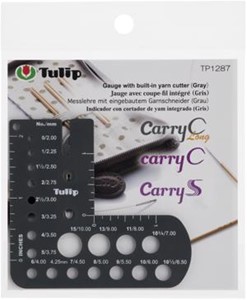 Picture of Tulip Carry C Gauge For Long Fine Gauge Bamboo Needles-W/ Built-In Yarn Cutter