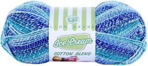 Picture of Lion Brand Ice Cream Cotton Blend Yarn-Blueberry