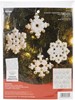 Picture of Bucilla Felt Ornaments Applique Kit Set Of 16-Elegant Christmas Snowflakes