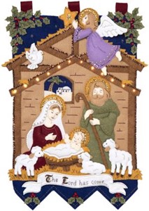 Picture of Bucilla Felt Wall Hanging Applique Kit-Away In The Manger
