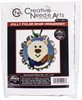 Picture of Colonial Needle Counted Cross Stitch Kit 2.25"X2.25"-Jolly Polar Bear Tart Tin (18 Count)