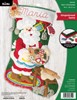 Picture of Bucilla Felt Stocking Applique Kit 18" Long-Gingerbread Santa