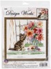 Picture of Design Works Counted Cross Stitch Kit 12"X12"-Curious Kitty (14 Count)
