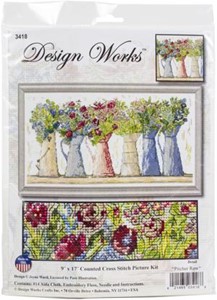 Picture of Design Works Counted Cross Stitch Kit 10"X18"-Pitcher Row (14 Count)