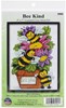 Picture of Design Works Counted Cross Stitch Kit 5"X7"-Bee Kind (14 Count)