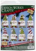 Picture of Design Works Plastic Canvas Ornament Kit 2.25"x4" Set of 8-Gnome (14 count)
