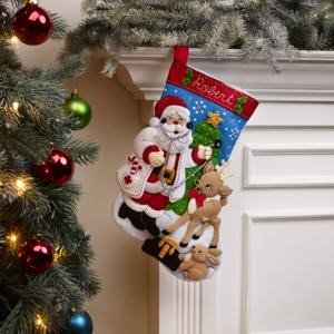 Picture of Bucilla Felt Stocking Applique Kit 18" Long-Doctor Santa