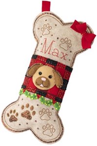 Picture of Bucilla Felt Stocking Applique Kit 18" Long-Doggy Treat