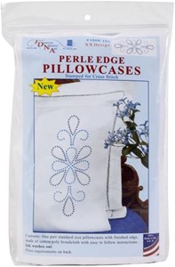 Picture of Jack Dempsey Stamped Pillowcases W/White Perle Edge 2/Pkg-XX Design