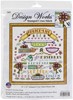 Picture of Janlynn Stamped Cross Stitch Kit 14"X14"-Advice On Life