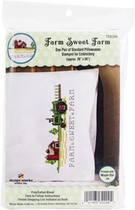 Picture of Tobin Stamped For Embroidery Pillowcase Pair 20"X30"-Farm Sweet Farm